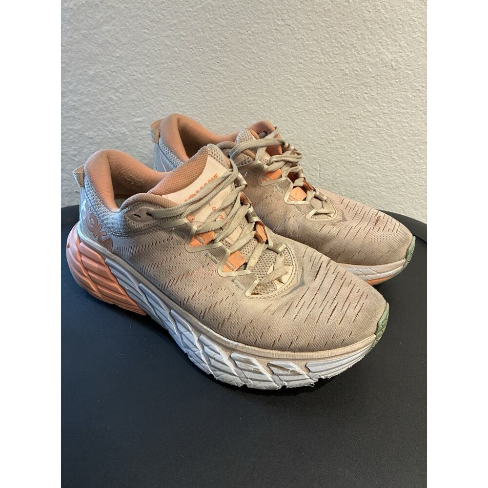 Hoka One One Gaviota 3 1113521 SPCN Orange Running Shoes Sneakers Women’s 8.5B - Picture 4 of 8